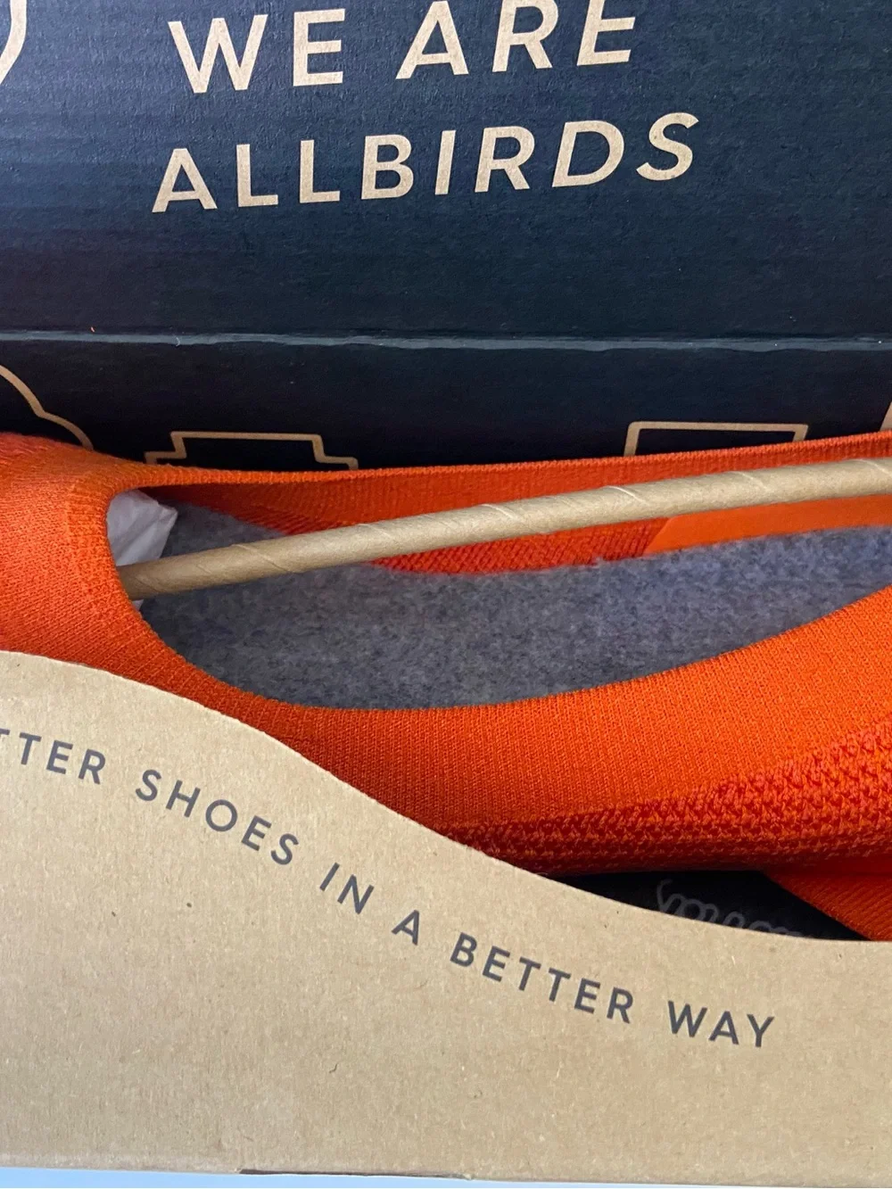New NWB - Allbirds Tree Breezer Buoyant Orange Ballet Flats Shoe Women - Sz 10 - Picture 5 of 7